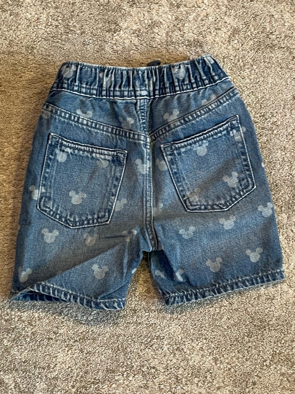 GAP Denim Shorts with Subtle Mickey Print - Blue - Picture 2 of 3
